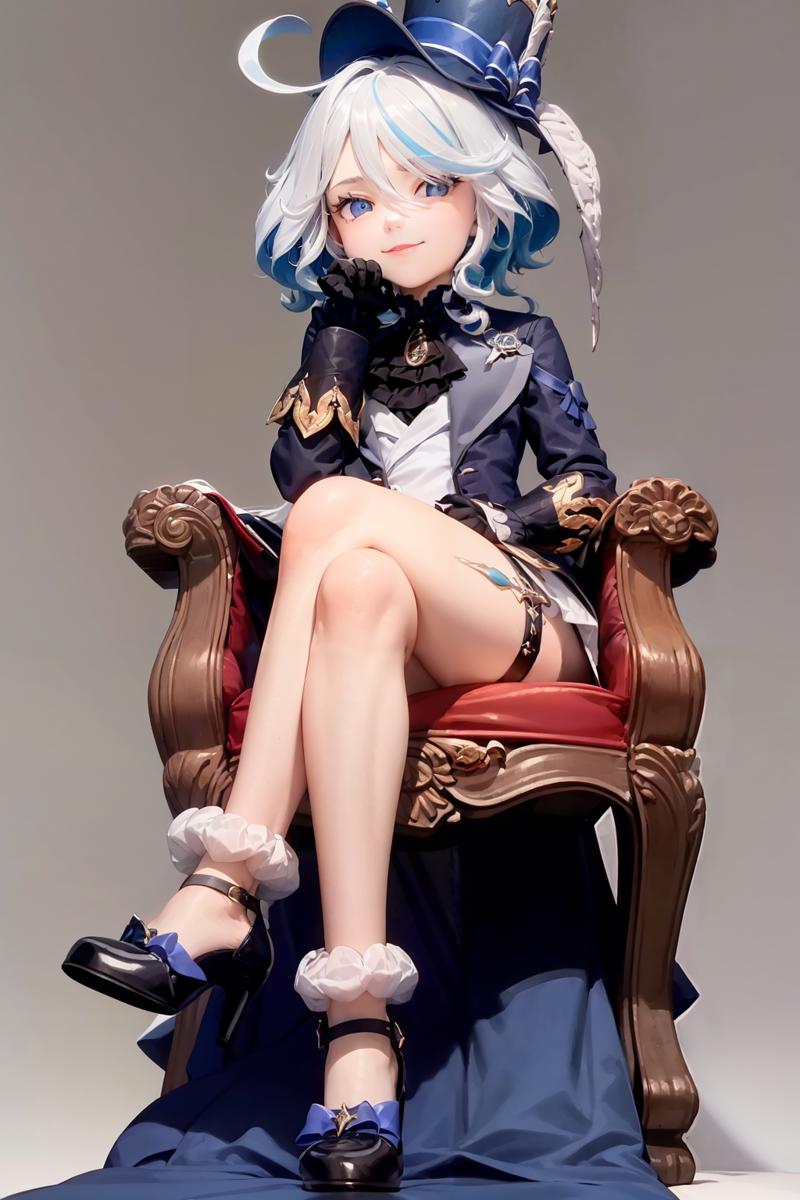 00000-3534245106-masterpiece, best quality, _lora_Furina-sver_1_,furina,hat,smile, little girl,,grey background, sitting, crossed legs, ,chair,bl.png